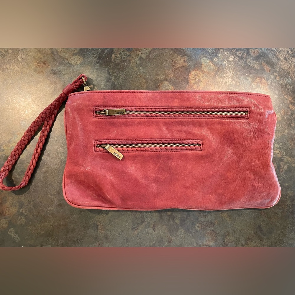 HOBO - Red Leather Clutch Bag